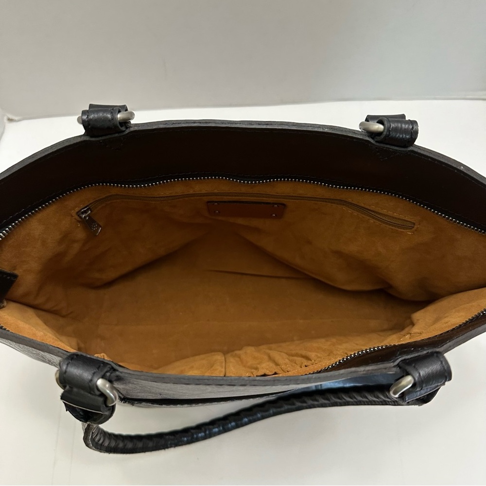 Patricia Nash Heritage Collection Michel Dome Tote – Black Leather - Picture 3 of 8